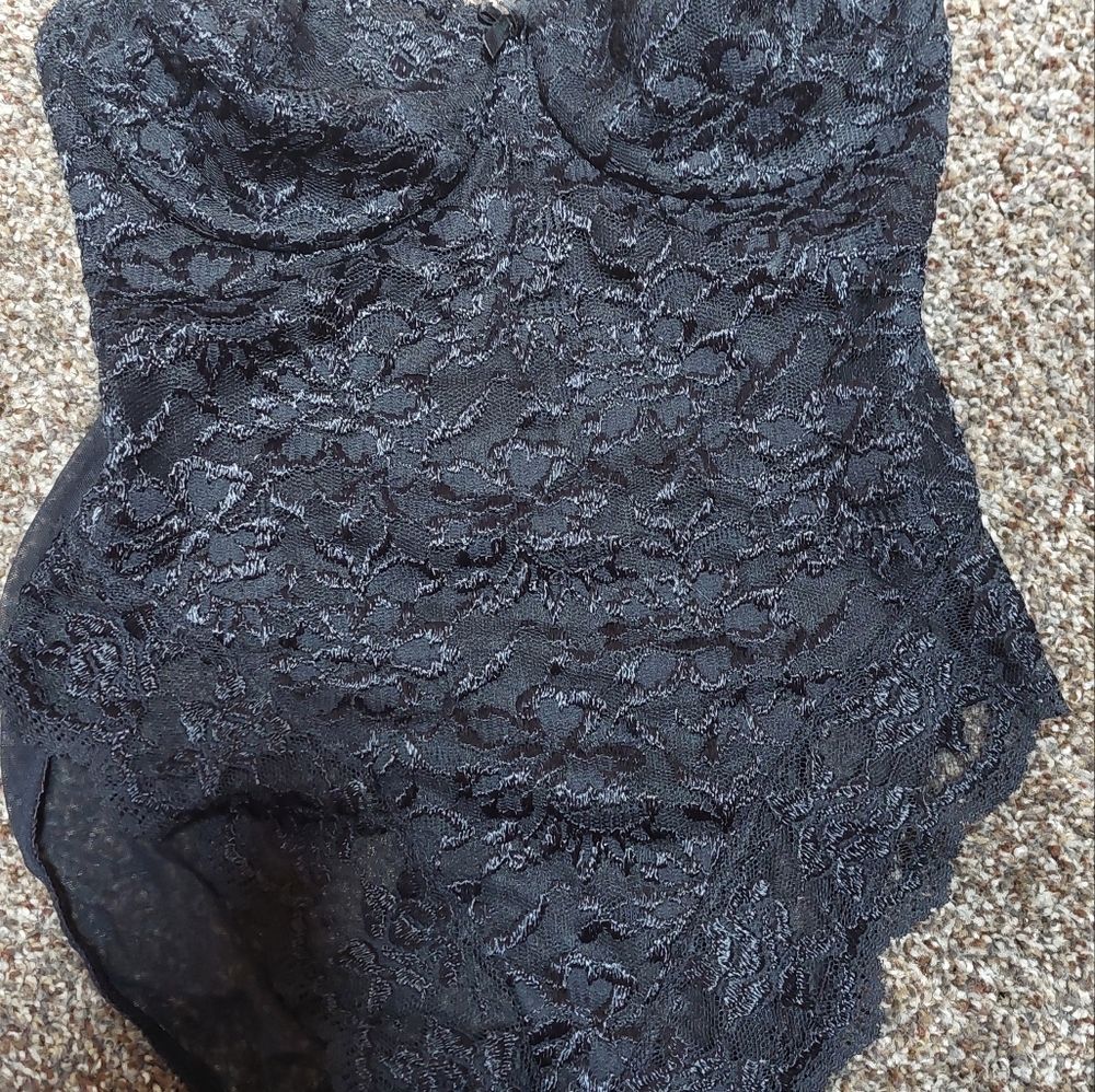 Black lace body suit 34B Lingerie